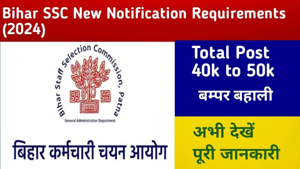 Bihar SSC Fourth Grade Job vacancy 2024