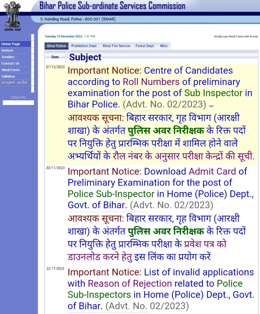 How To Check And Download Bihar Police Sub Inspector Answer Key 2023?