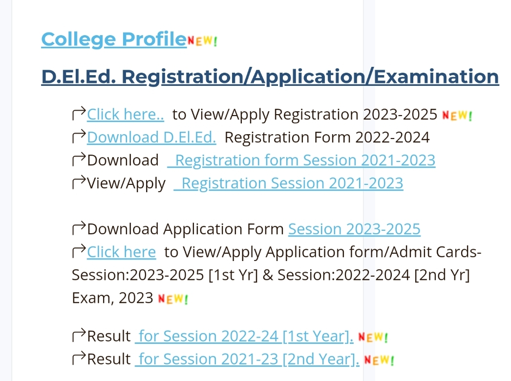 Bihar D.El.ED Registration 2023-25