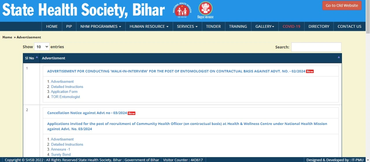 How To Apply Bihar Health Department Vacancy 2024