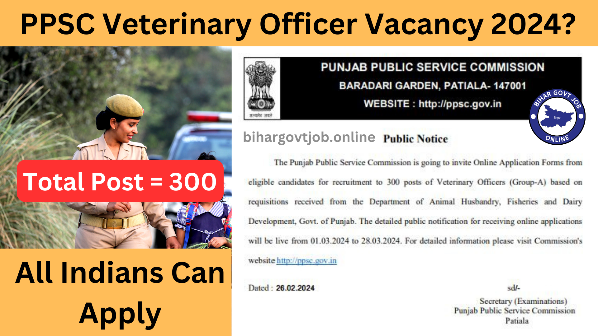PPSC Veterinary Officer Vacancy 2024